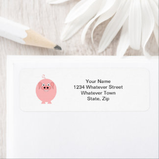 Etiqueta Diseño de cerdos personalizado
