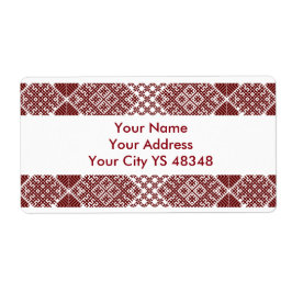 Etiqueta Diseño de cinturón lielvarde tradicional letón