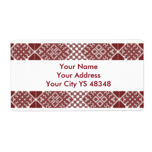 Etiqueta Diseño de cinturón lielvarde tradicional letón