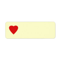 Diseño de corazón de amor rojo y crema.