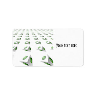 Etiqueta Diseño de cubo 3D moderno