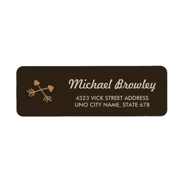 Etiqueta Diseño de flechas étnicas personalizados detalles  (Frente)