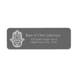 Etiqueta Diseño de Hamsa volver a la dirección etiqueta-gri