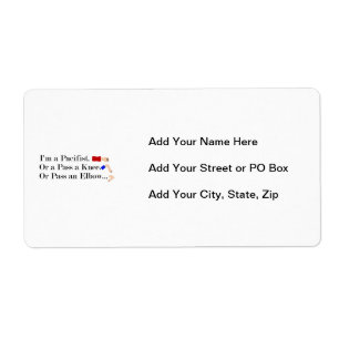 Etiqueta Diseño de Humor Pacifista de MMA