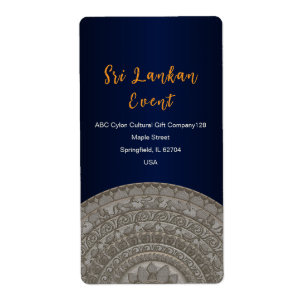 Etiqueta Diseño de invitación de Sri Lanka