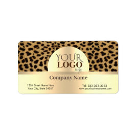 Etiqueta Diseño de leopardo