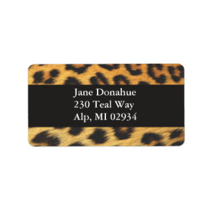 Etiqueta Diseño de leopardo