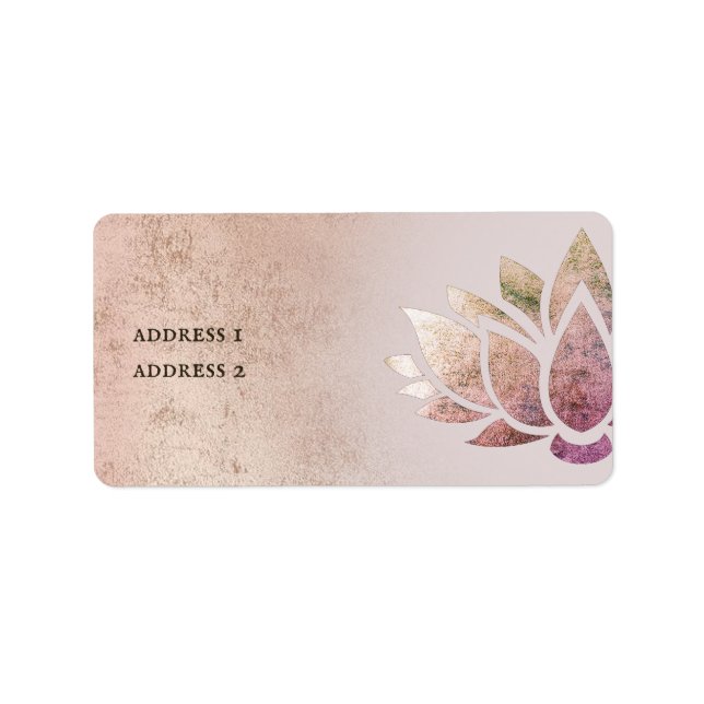 Etiqueta diseño de loto (Frente)