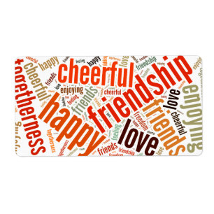 Etiqueta Diseño de palabras positivas