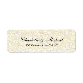 Etiqueta Diseño de Piedra Creativa con Guión Elegante boda