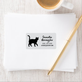 Etiqueta Diseño de siluetas de mascotas lindas - Gatos 1