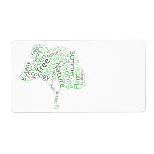 Etiqueta Diseño de texto - Árbol ECO