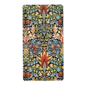 Etiqueta Diseño de William Morris Snakeshead