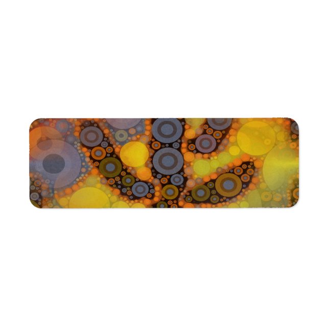 Etiqueta Diseño del mosaico del suroeste de Arizona Saguaro (Frente)