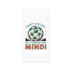 Etiqueta Diseño divertido de fútbol