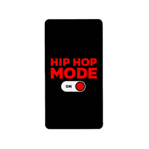 Etiqueta Diseño divertido de hip hop para hombres mujeres H
