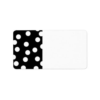 Etiqueta Diseño esporádico blanco y negro.