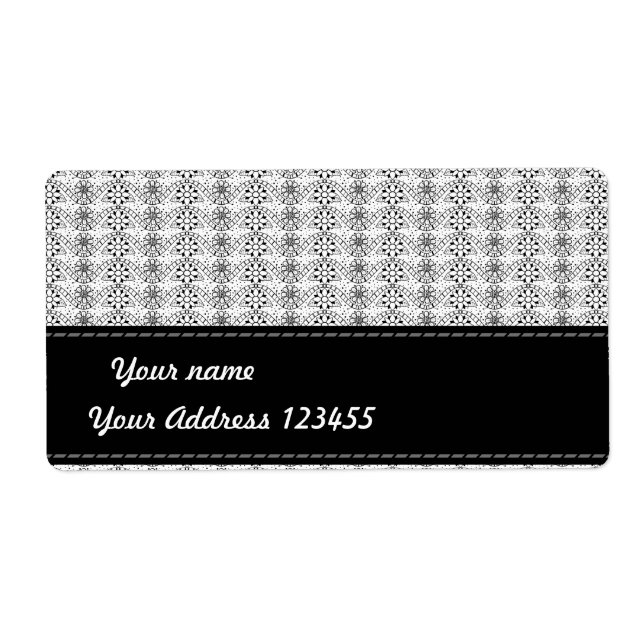 Etiqueta Diseño floral (Frente)