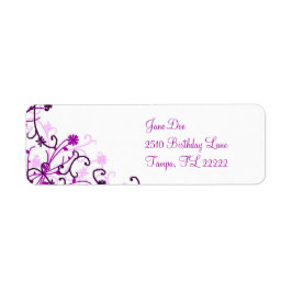 Etiqueta Diseño floral