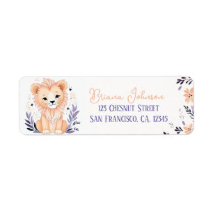 Etiqueta Diseño floral de Baby Cub Boho - Dirección de devo