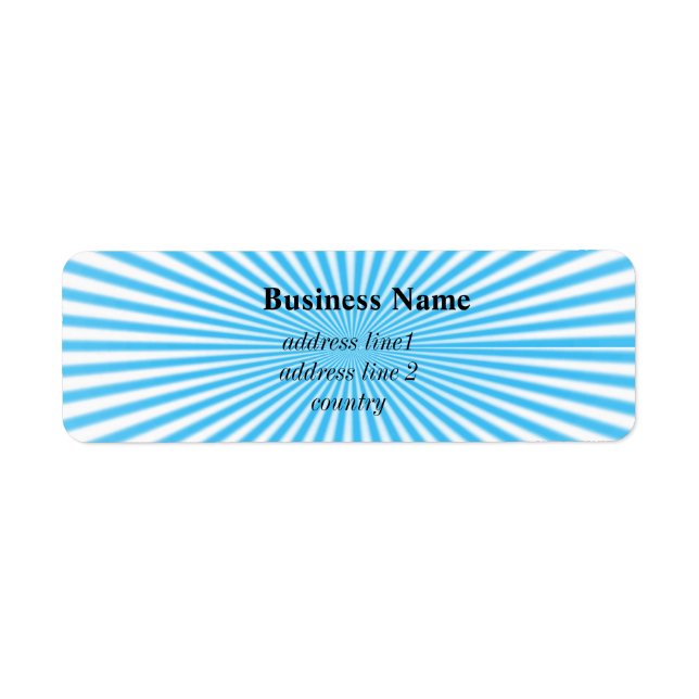 Etiqueta diseño fresco de starbust azul (Frente)