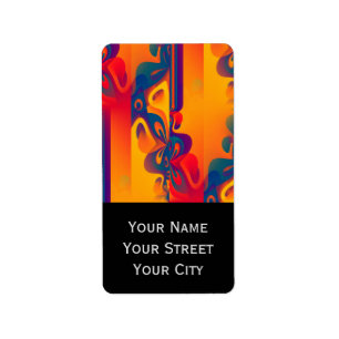 Etiqueta Diseño gráfico impecable - I rojo amarillo