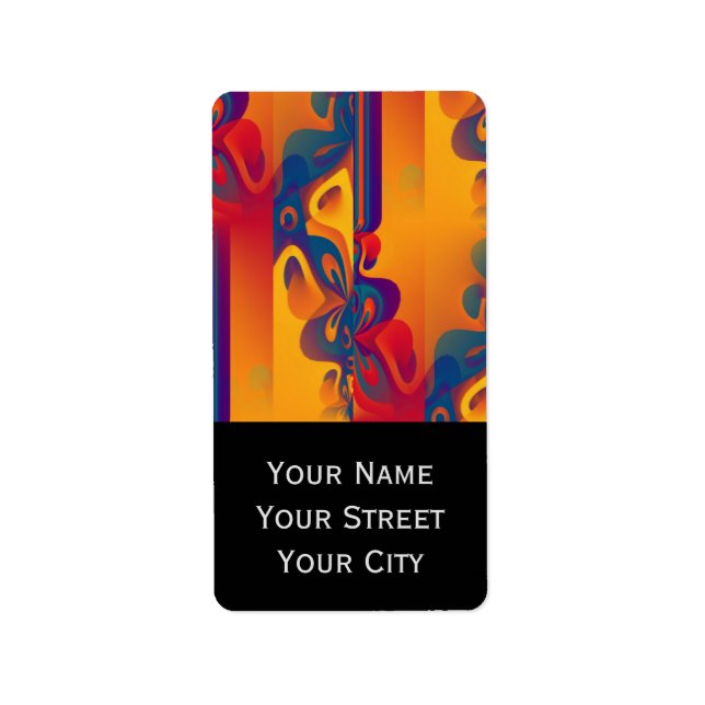 Etiqueta Diseño gráfico impecable - I rojo amarillo (Frente)