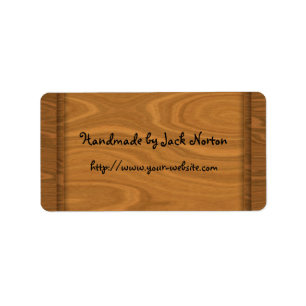 Etiqueta Diseño hecho a mano por - madera