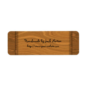 Etiqueta Diseño hecho a mano por - madera