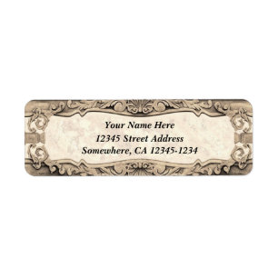 Etiqueta Diseño inspirado Barroco - piedra envejecida