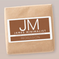Diseño minimalista profesional moderno | Marrón y 