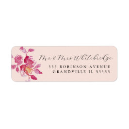 Etiqueta Diseño moderno de color de agua Rosa de Rubor