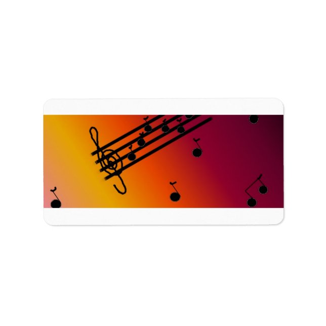 Etiqueta Diseño musical (Frente)