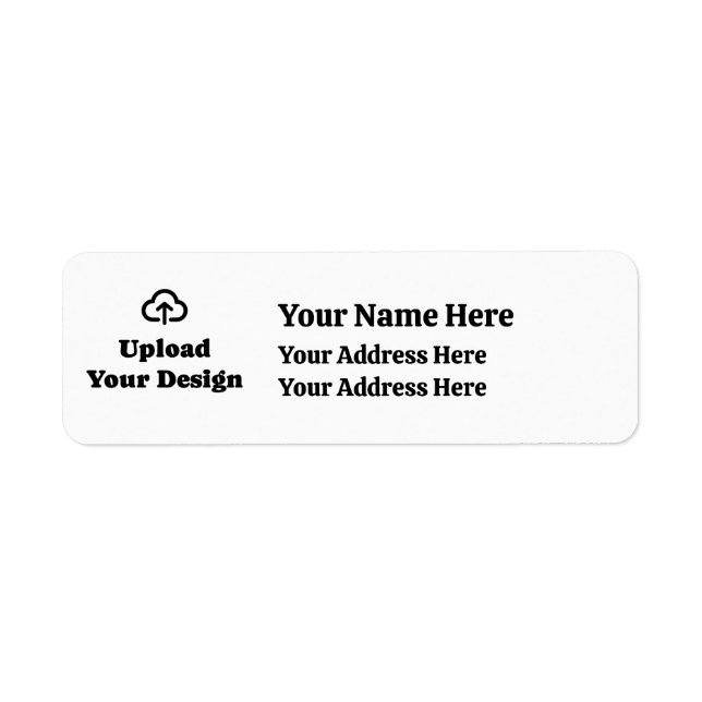 Etiqueta Diseño personalizado con texto (Frente)