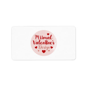 Etiqueta Diseño tipográfico minimalista de amor para el día