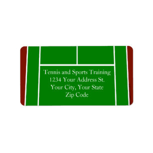 Etiqueta Diseño verde del campo de tenis
