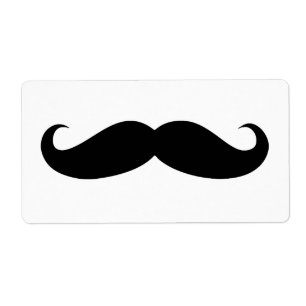 Etiqueta Disfraz de bigote divertido