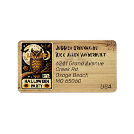 Etiqueta Distinción personalizado de arte con tema de Owl H