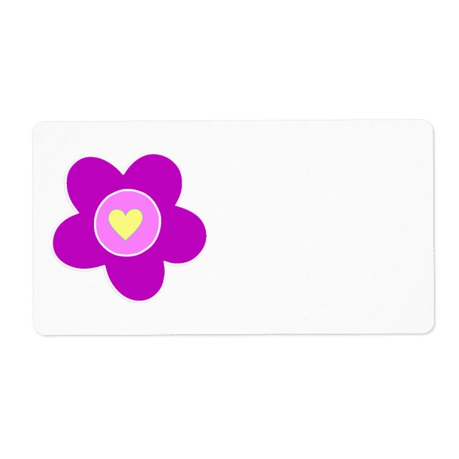 Etiqueta Diversión de las flores (Frente)