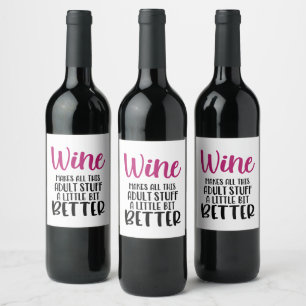 Etiqueta divertida de vino para adultos