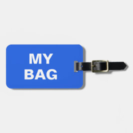 Etiqueta divertida del equipaje con "mi bolso"