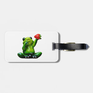 Etiqueta divertida del equipaje de Frog
