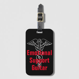 Etiqueta divertida del equipaje de la guitarra