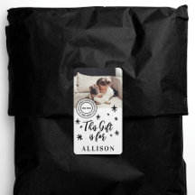 Divertido Black Script Personalizado Photo Name Gi