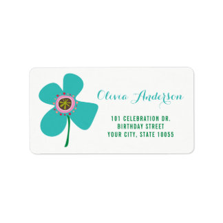 Etiqueta Divertido Blue Daisy Pop Moda Kid Nacimiento de fi
