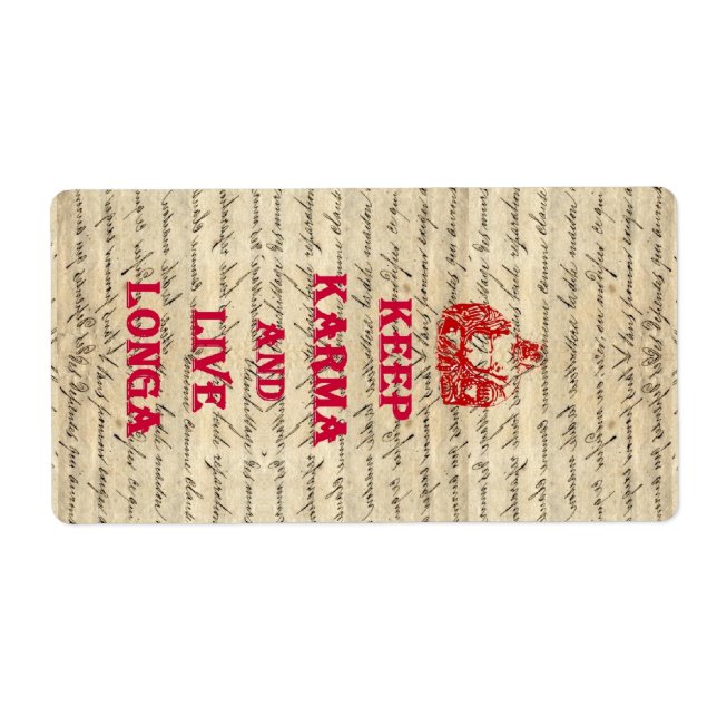 Etiqueta Divertido Buda diciendo (Frente)