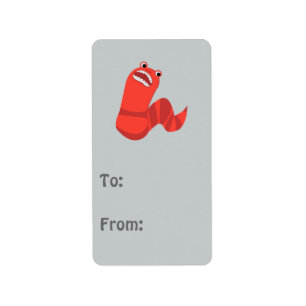 Etiqueta Divertido gusano mongol de muerte Personalizado