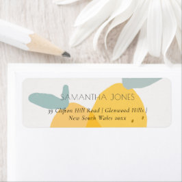 Etiqueta Divertido lindo Amarillo Lemon Fruity Citrus Direc