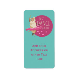 Etiqueta Divertido mensaje de oveja - Solamente baile acerc