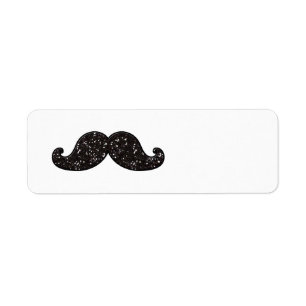 ETIQUETA DIVERTIR AL PURPURINA NEGRO MUSTACHE